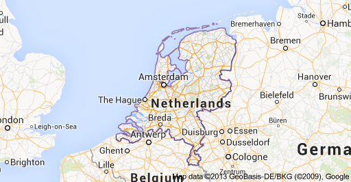Landkaart Nederland 